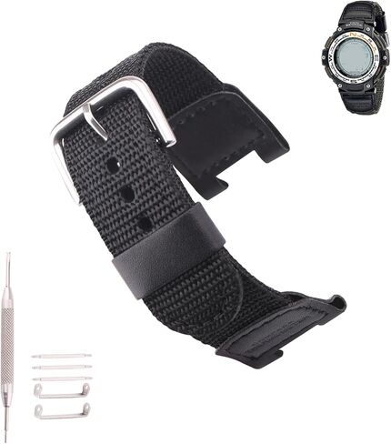 MMBAY 24mm نايلون جلد ووتش العصابات استبدال صالح لكاسيو G-Shock SGW-100 SGW-200 GW-3000B GW-3500B حزام Wirstband للرجال والنساء سوار ووتش الملحقات in Kuwait