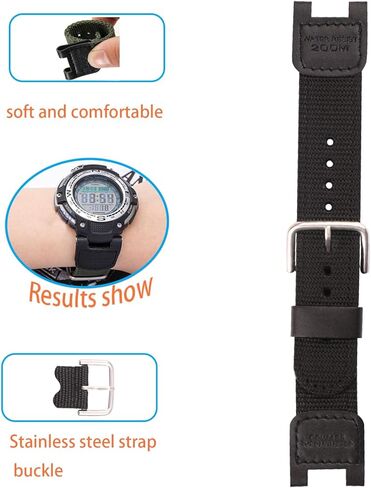 MMBAY 24mm نايلون جلد ووتش العصابات استبدال صالح لكاسيو G-Shock SGW-100 SGW-200 GW-3000B GW-3500B حزام Wirstband للرجال والنساء سوار ووتش الملحقات in Kuwait