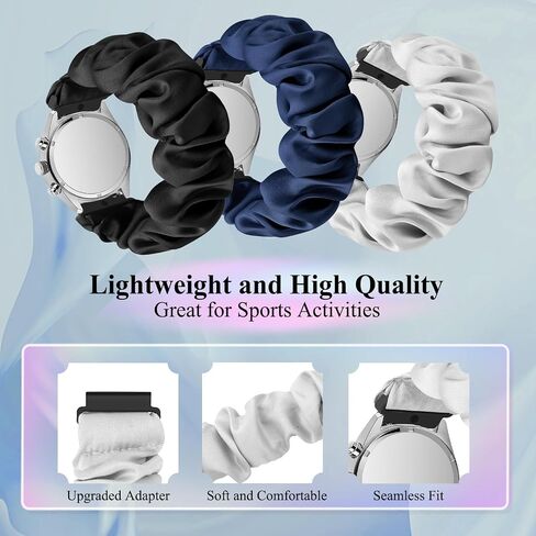 Puhuite Compatible with 16mm 18mm 20mm 22mm Watch Bands,Soft Cute Printed Elastic Cloth Wristband Quick Release Band Scrunchie Wristbands Replacement for Women in Saudi Arabia
