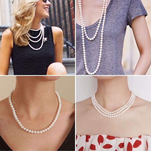 النعناع المياه العذبة مثقف اللؤلؤ السواحل قلادة فضة غرامة مجوهرات للنساء 16 "-20" ، 6.5-8.5 مللي متر in Kuwait