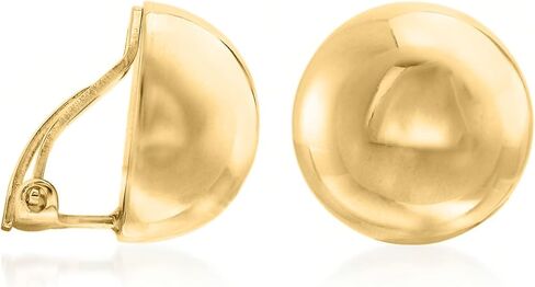 Ross-Simons Italian 14mm 18kt Gold Over Sterling Dome Clip-On Earrings in Saudi Arabia