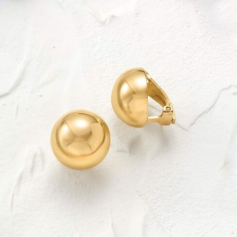 Ross-Simons Italian 14mm 18kt Gold Over Sterling Dome Clip-On Earrings in Saudi Arabia