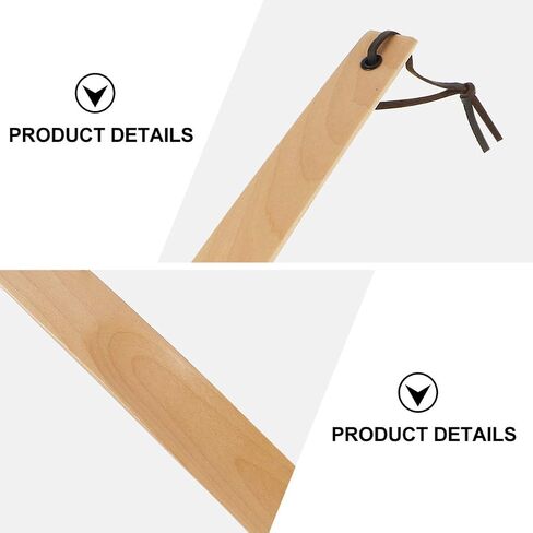 EXCEART Wood Shoe Horn Long Handle Practical Wood Shoehorns for Men Women and Kids in Saudi Arabia