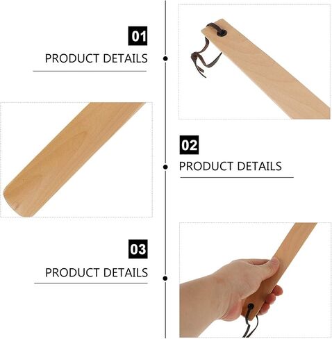 EXCEART Wood Shoe Horn Long Handle Practical Wood Shoehorns for Men Women and Kids in Saudi Arabia