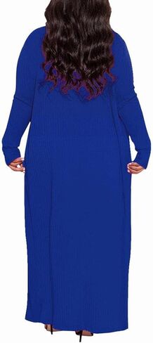 مجموعة HANMAX النسائية المحبوكة من 3 قطع بأكمام طويلة ومعطف قصير وخصر عالي بنطال ذو قصة أرجل واسعة وتتسابق in Kuwait