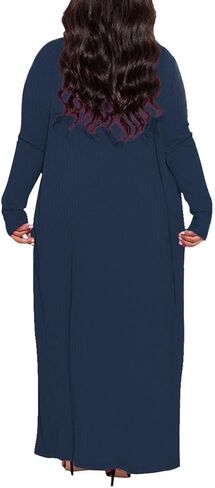 مجموعة HANMAX النسائية المحبوكة من 3 قطع بأكمام طويلة ومعطف قصير وخصر عالي بنطال ذو قصة أرجل واسعة وتتسابق in Kuwait