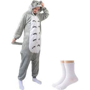 Unisex Adult Onesie Pajamas Halloween Christmas Flannel Cartoon Cosplay Pajamas