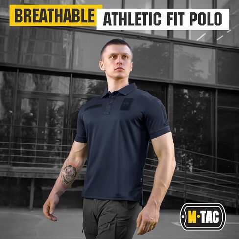 M-Tac Tactical Breathable Polo Shirt - Military Quick Dry Coolmax Short Sleeve T-Shirt for Men in Kuwait