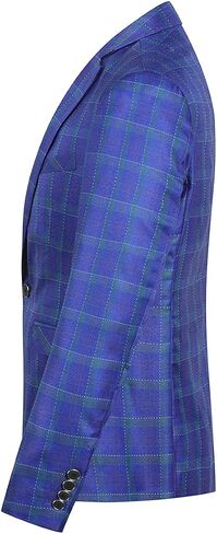 Boyland Men's Casual Suit Blazer Jackets Lightweight One Button Sport Coats Plaid Blazer in Saudi Arabia