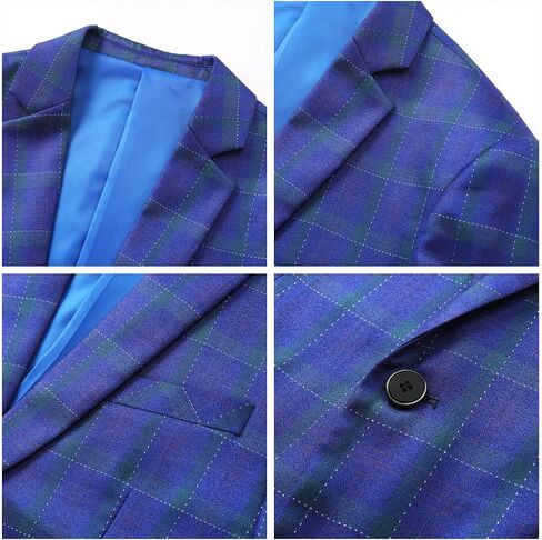 Boyland Men's Casual Suit Blazer Jackets Lightweight One Button Sport Coats Plaid Blazer in Saudi Arabia