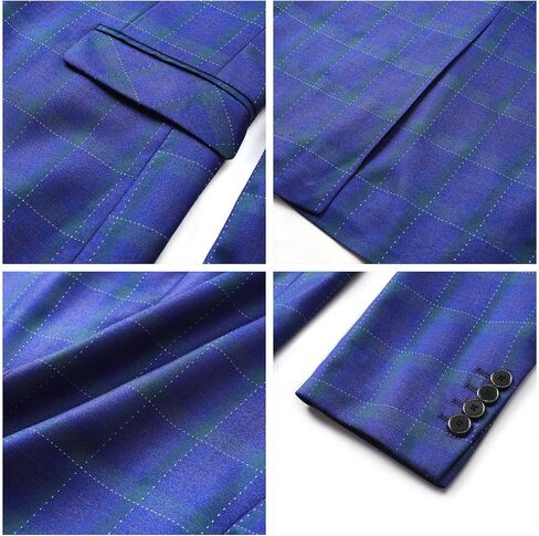 Boyland Men's Casual Suit Blazer Jackets Lightweight One Button Sport Coats Plaid Blazer in Saudi Arabia