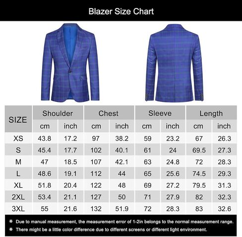 Boyland Men's Casual Suit Blazer Jackets Lightweight One Button Sport Coats Plaid Blazer in Saudi Arabia