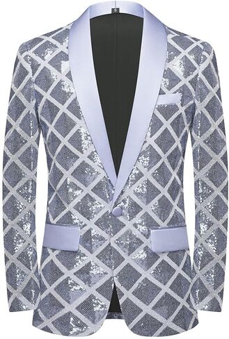 Men Sequin Shiny Stereoscopic Pattern Prom Suit Jacket One Button and Blazers Tuxedo for Wedding Banquet in Saudi Arabia