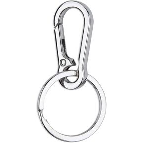 Geeice Metal Keychain Holder for Belt Heavy Duty Carabiner with Keyring Clips Organizer for Car Keys, Zinc Alloy