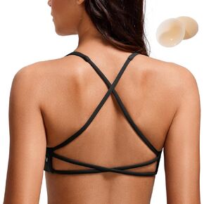 VANTONIA Womens Butterluxe Sports Bras Strappy Criss-Cross Back Yoga Top Twist Front Sports Bra One Shoulder Cute Bralette in Saudi Arabia
