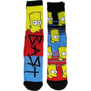 Hyp The Simpsons Casual Crew Socks 2 Pair Pack Size 6-12
