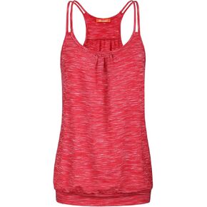 NEWMEEN Women's Scoop Neck Spaghetti Strap Racerback Sports Cami Tank Tops
