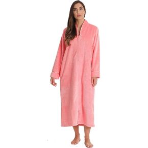Just Love Textured Plush Zipper Lounger Robe for Women