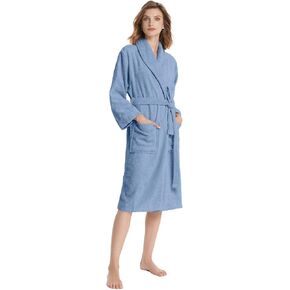 SIORO Terry Cloth Robes for Women Cotton Towel Bathrobe Soft Shower Robe Long Shawl Collar Loungewear S-XL