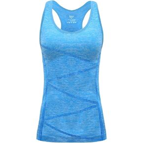 Disbest Yoga Tank Top, Women's Performance Stretchy Quick Dry Sports Workout Running Top Vest with Removable Pads in Saudi Arabia