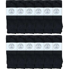 Yacht & Smith 30 Inch Wholesale Men's Long Tube Socks, Cotton Sport Tube Socks Size 10-13