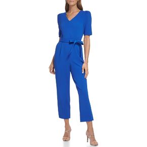 DKNY Womens Cropped Scuba Crepe Jumpsuit in Saudi Arabia
