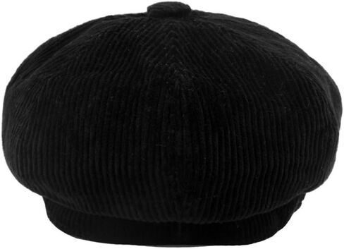 LOCOMO Men Women Cotton Corduroy Plain Color Newsboy Cap Gatsby HatFFH373BRN in Kuwait