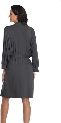 Super Shopping-zone Women's Robes Lightweight Kimono Robes Knit Bathrobes Soft Sleepwear Loungewear in Saudi Arabia