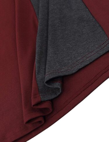 Youtalia Women's Long Sleeve Cowl Neck Tunic Color Block Pullover Sweatshirt in Saudi Arabia