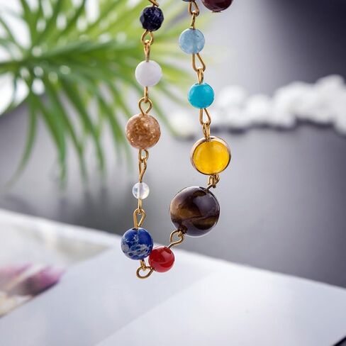 Solar System Bracelet The Eight Planets Guardian Star Earth Space Universe Galaxy Gemstone Beads Bracelet in Kuwait