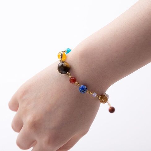 Solar System Bracelet The Eight Planets Guardian Star Earth Space Universe Galaxy Gemstone Beads Bracelet in Kuwait