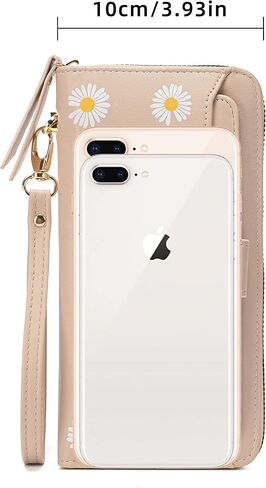 Nawoshow Women Leather Wallet RFID Blocking Zipper Pocket Wallet Card Case Purse with ID Window in Kuwait