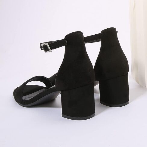 Amoji Women's 2.5 Inch Low Heel Ankle Strap Dressy Sandals 301 in Kuwait