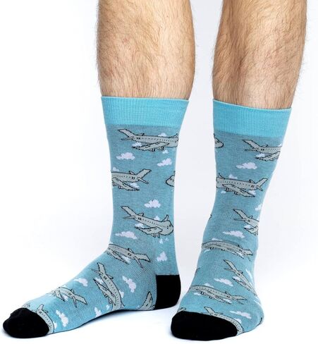 Good Luck Sock Men's Airplanes, Trains & Cars Socks, Adult in Kuwait