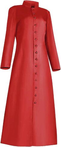 MYAYD Women's Cassock Robe Church Robe Choir Minister Clergy Pulpit Liturgical Black White in Kuwait