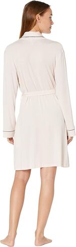 Eberjey Gisele Tuxedo Women's Robe | Wrap Front with Waist Tie in Kuwait