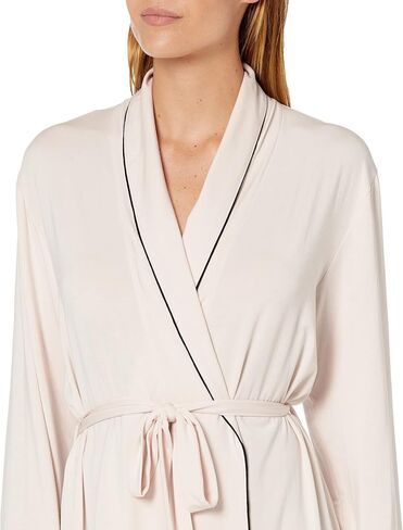 Eberjey Gisele Tuxedo Women's Robe | Wrap Front with Waist Tie in Kuwait