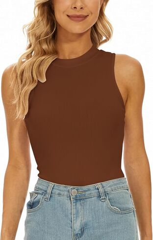 YIJIU المرأة وهمية الرقبة السلحفاة أكمام مثير تانك القمم ارتداءها سليم صالح بذلة يوتار الملابس in Kuwait