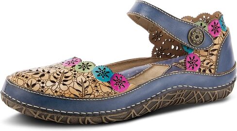 L'Artiste Kysandra-Fleur Women's Mary Jane with Hand-Painted Floral Detail and Arch Support in Saudi Arabia