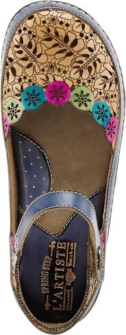 L'Artiste Kysandra-Fleur Women's Mary Jane with Hand-Painted Floral Detail and Arch Support in Saudi Arabia