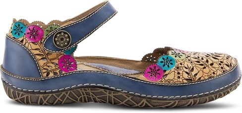 L'Artiste Kysandra-Fleur Women's Mary Jane with Hand-Painted Floral Detail and Arch Support in Saudi Arabia