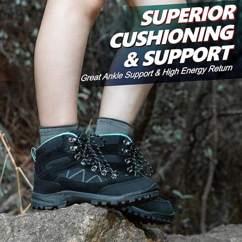 R CORD Hiking Boots Women Waterproof Ankle Support Womens Hiking Boots Backpacking Boots Breathable Non-slip Durable Boots for Outdoors in Kuwait