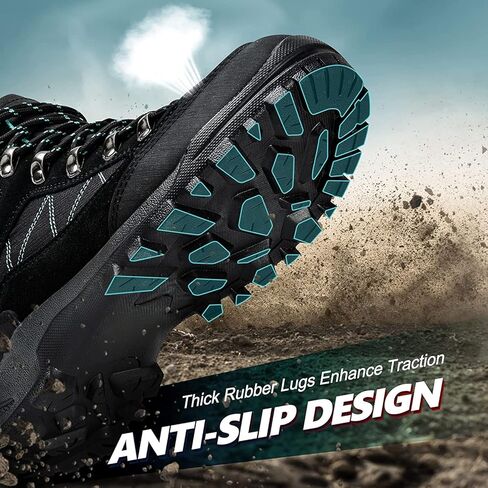 R CORD Hiking Boots Women Waterproof Ankle Support Womens Hiking Boots Backpacking Boots Breathable Non-slip Durable Boots for Outdoors in Kuwait