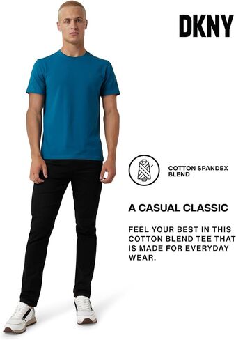 DKNY "The Perfect Tee Mens Tee - True Premium Classic Short Sleeve Mens Crew Neck T-Shirts for Men | Tees for Men Stretch in Saudi Arabia