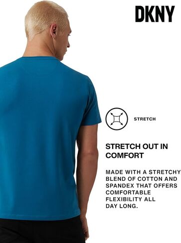 DKNY "The Perfect Tee Mens Tee - True Premium Classic Short Sleeve Mens Crew Neck T-Shirts for Men | Tees for Men Stretch in Saudi Arabia