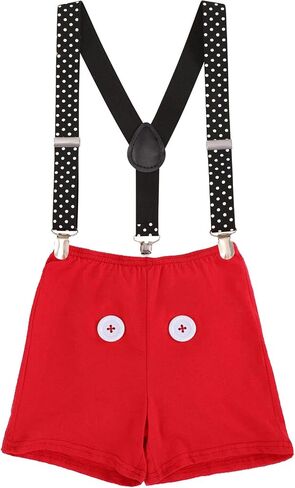 IMEKIS Baby Boys Mouse Costume Cosplay Bowtie Romper Suspenders Shorts Pants 1st Birthday Halloween Cake Smash Tuxedo Outfit in Kuwait