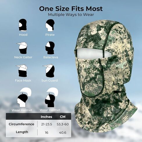 قناع وجه بالاكلافا شتوي ماونتن ميست من كاست كينج للرجال والنساء - معدات مثالية للطقس البارد لصيد الأسماك على الجليد والتزلج على الجليد والتزلج in Kuwait