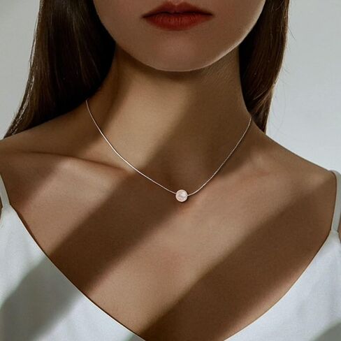 قلادة VIBILIA Dainty Pearl للنساء والفتيات، قلادة لؤلؤ المياه العذبة الطبيعية الصغيرة قلادة ذهبية مجوهرات عصرية للهدايا in Kuwait