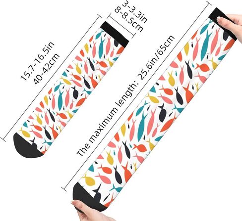 جوارب KUOAICY Fish Socks المبتكرة، جوارب كاجوال مضحكة ومجنونة للنساء والرجال in Kuwait