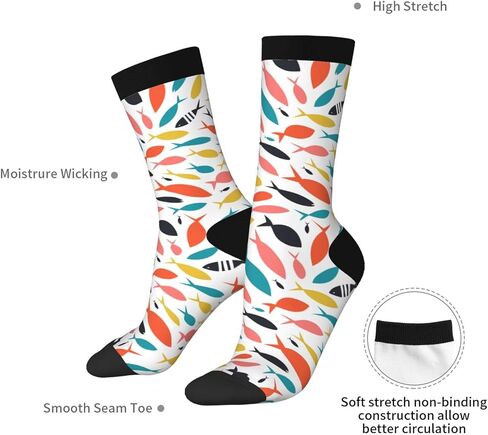 جوارب KUOAICY Fish Socks المبتكرة، جوارب كاجوال مضحكة ومجنونة للنساء والرجال in Kuwait